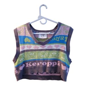 Hello Kitty Pink and Green Knit Sweater